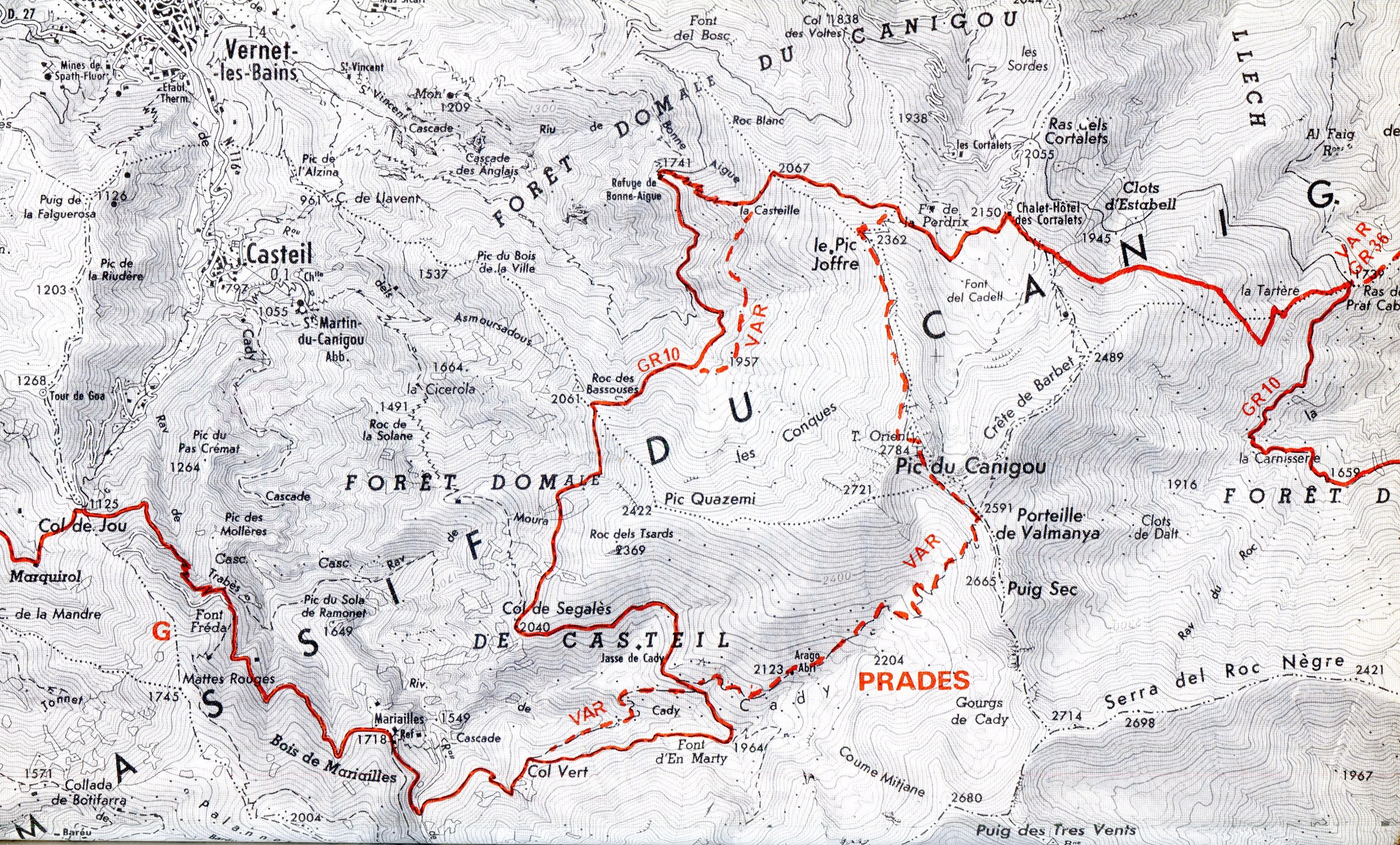 G. R. 10 : Sentier des Pyrénées-Orientales de Mérens-les-Vals à Banyuls-sur-Mer Tours du Capcir et du Carlit - Miniatura 4